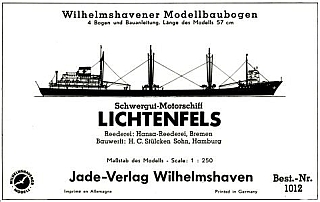 Plan Cargo Vessel Lichtenfels - WILHELMS